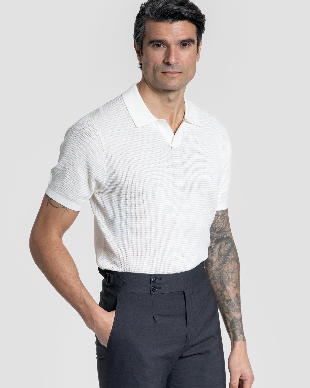 Structured Knit Polo
