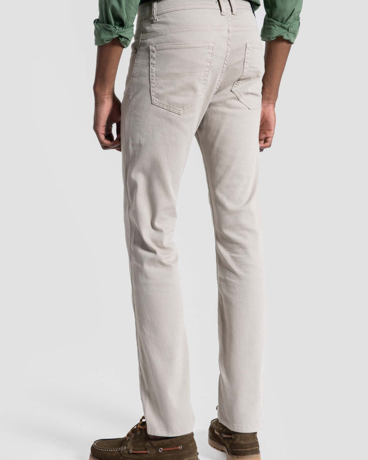 Pantalón Estructura Cinco Bolsillos Beige