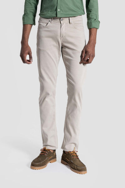 Pantalón Estructura Cinco Bolsillos Beige