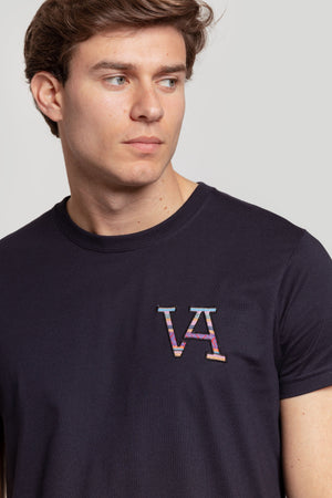 Ethnic logo t-shirt -26 s/s-0.33613 - NAVY