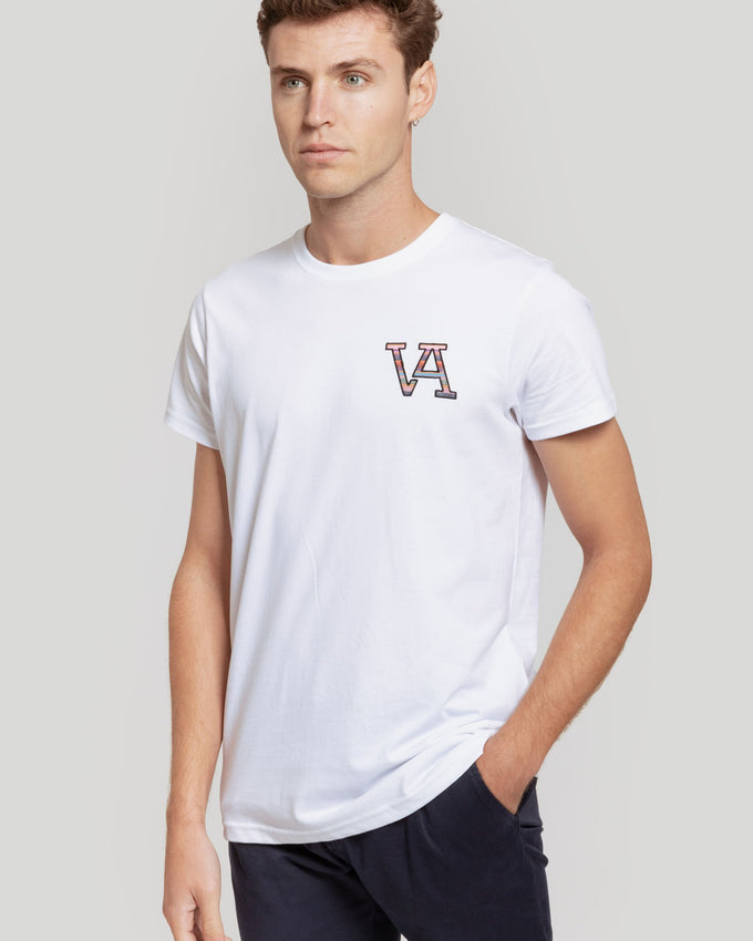 T-shirt logótipo étnico -26 m/c-0.33613 - BRANCO