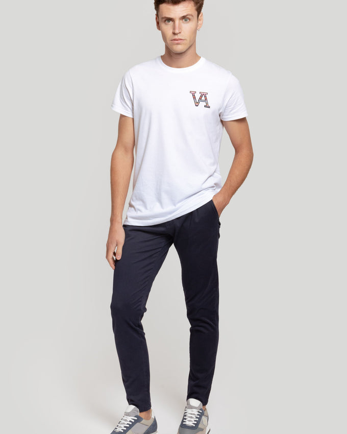 T-shirt logótipo étnico -26 m/c-0.33613 - BRANCO