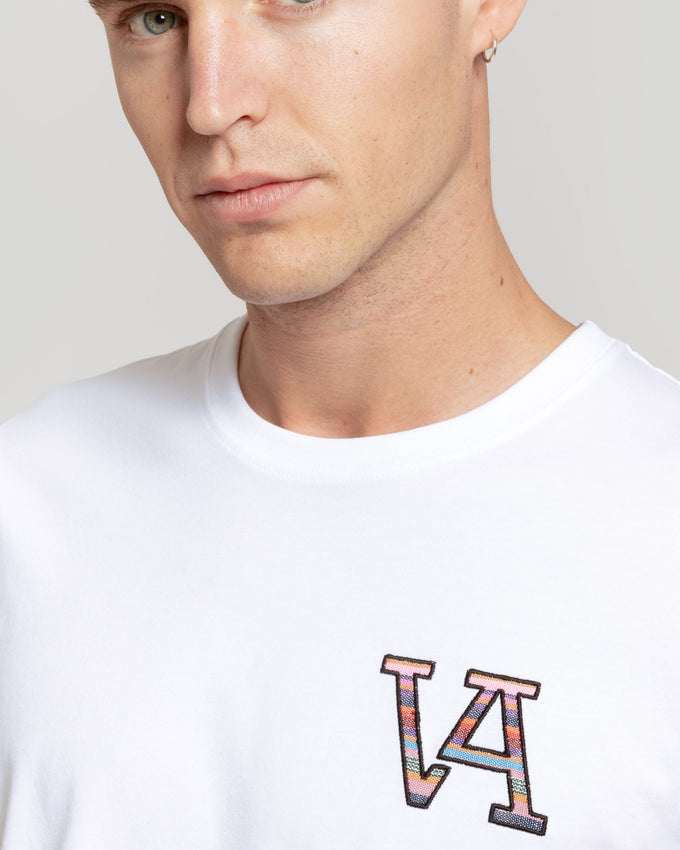 T-shirt logótipo étnico -26 m/c-0.33613 - BRANCO