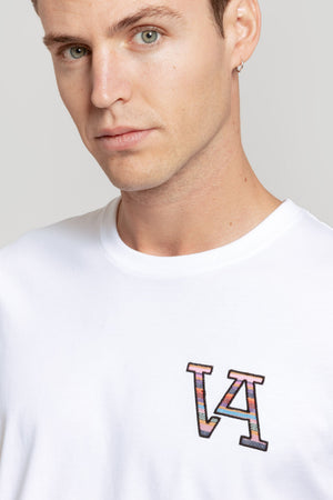 T-shirt logótipo étnico -26 m/c-0.33613 - BRANCO