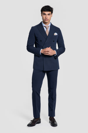 Traje Cruzado Azul