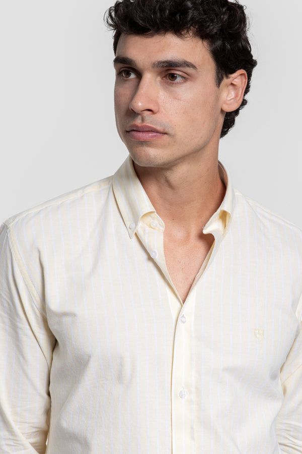 Camisa Sport de Rayas Amarillas