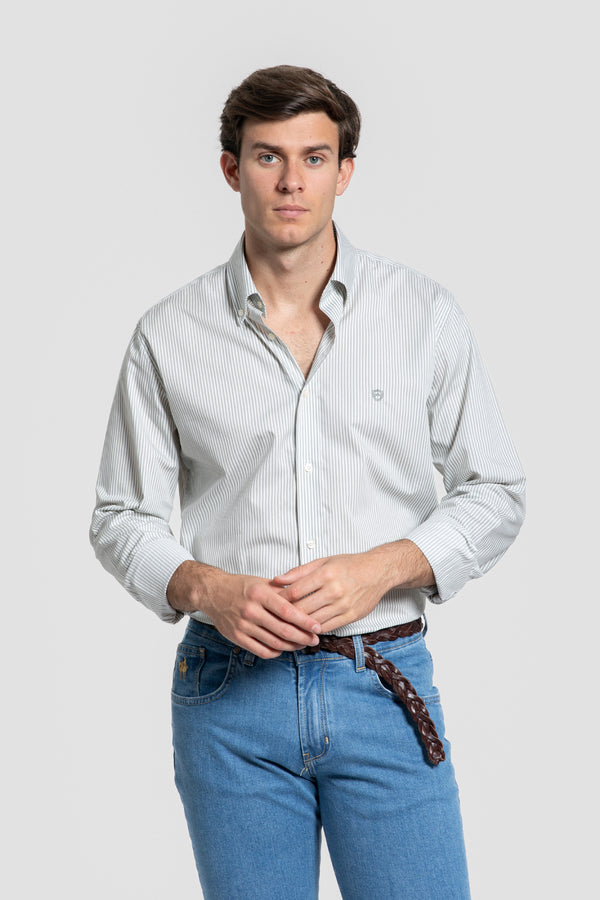 Camisa Rayas Kaki