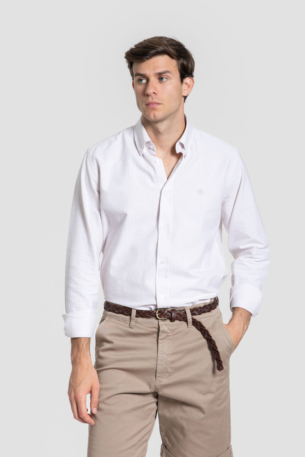 Camisa Rayas Camel