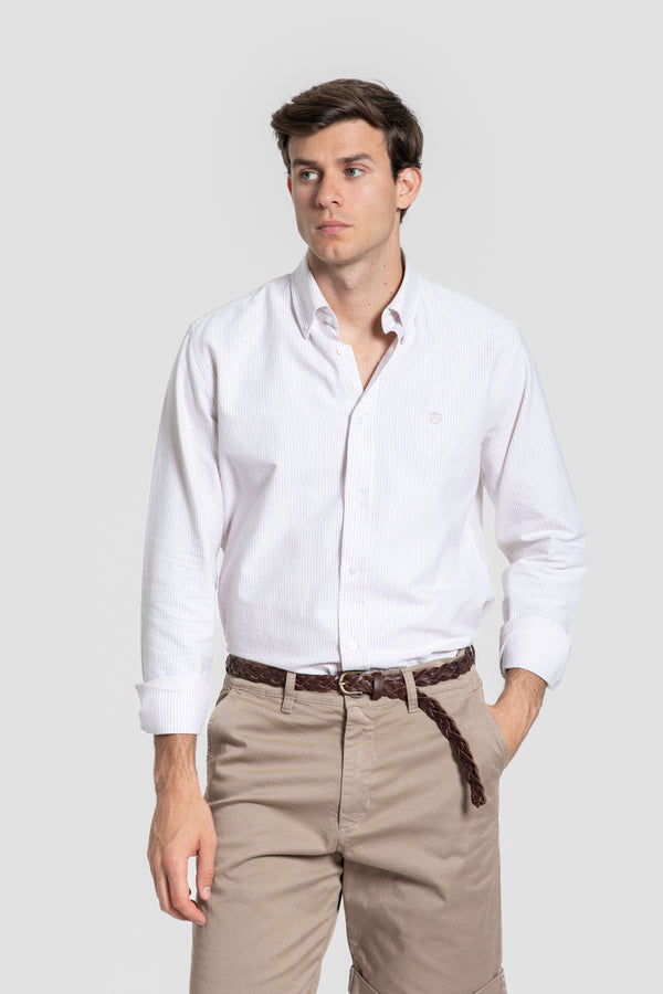 Camisa Rayas Camel