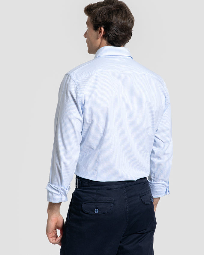 Camisola listrada azul-clara