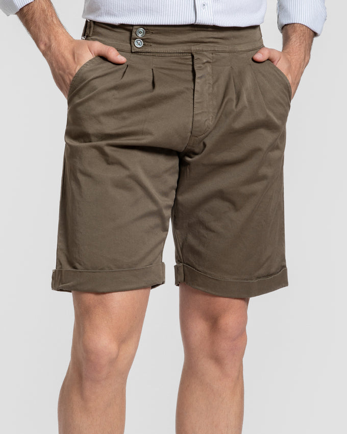 Bermudas com Fivela Cáqui