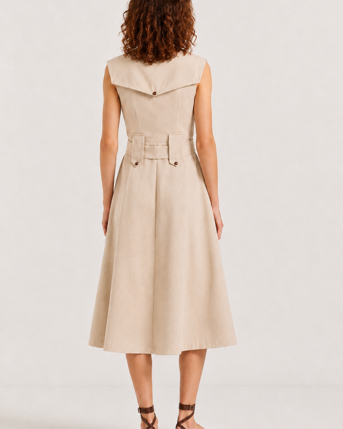 Beige Midi Dress