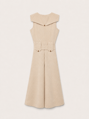 Vestido Midi Beige