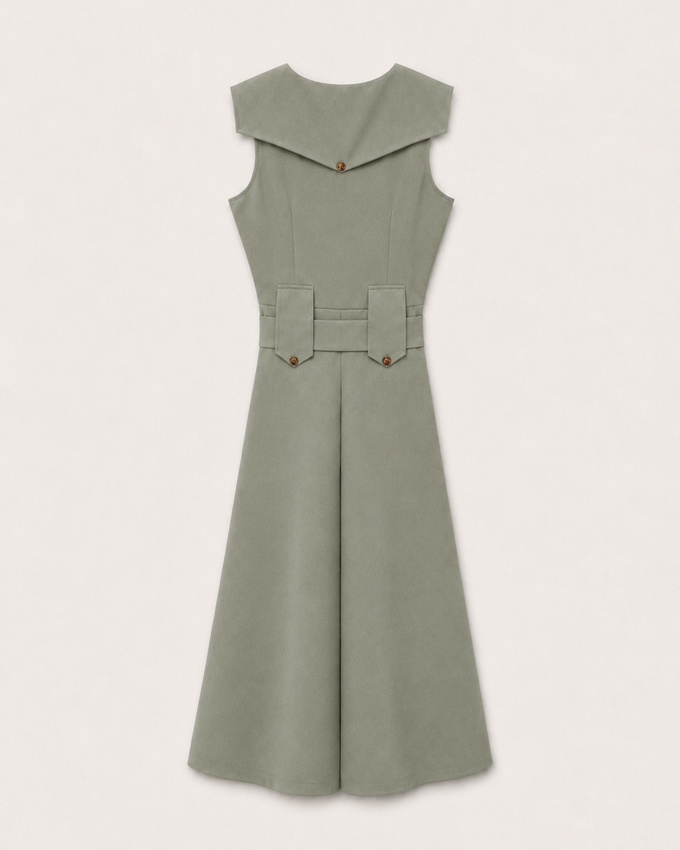 Khaki Midi Dress