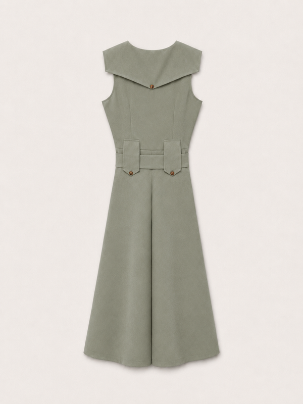 Vestido Midi Kaki