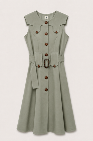 Vestido Midi Kaki