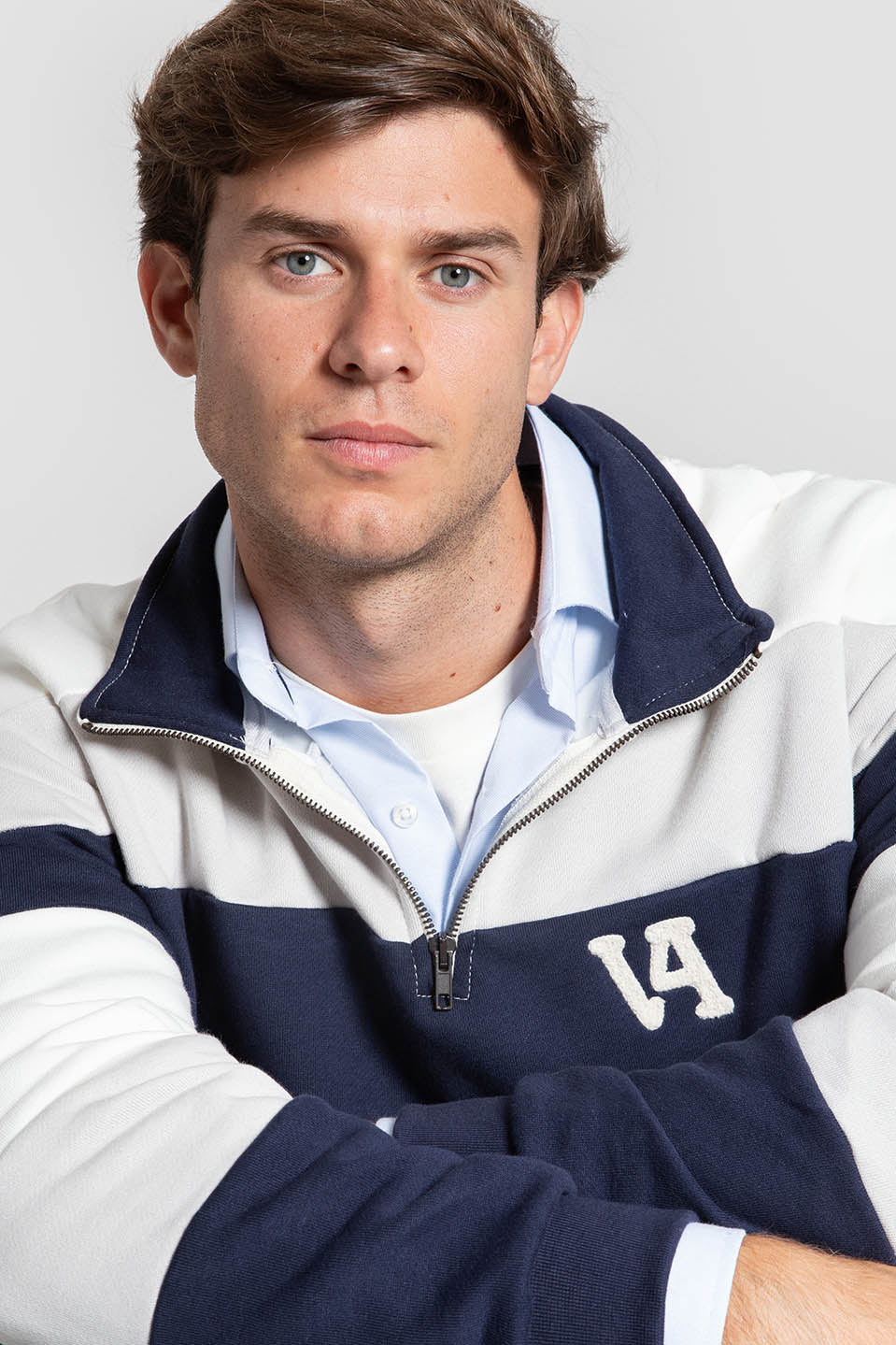 Sudadera de Rayas Marino