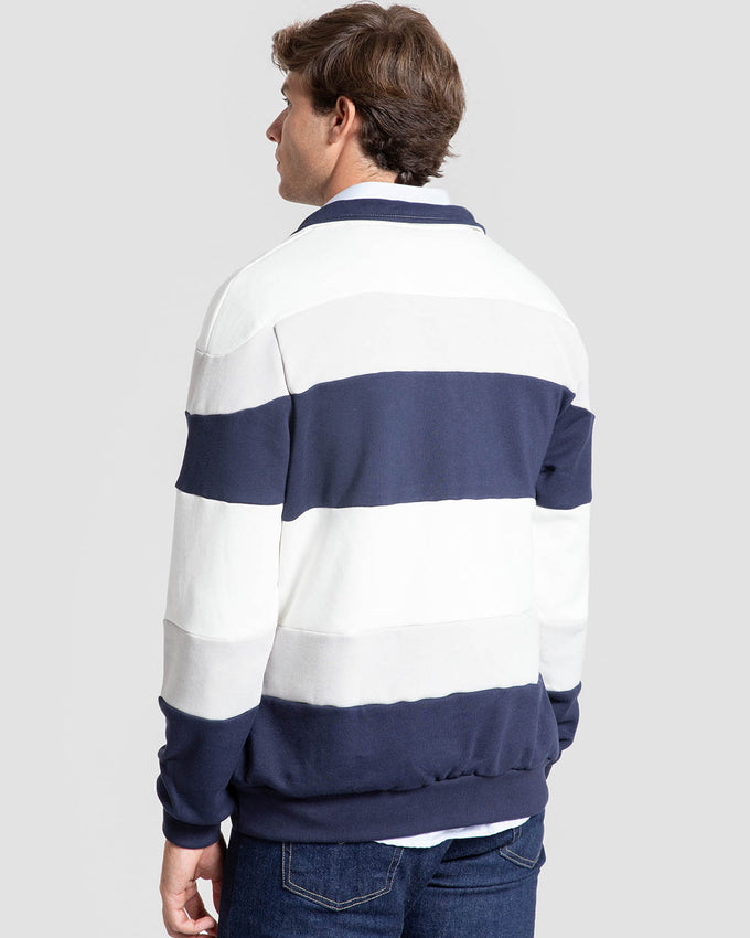 Sudadera de Rayas Marino