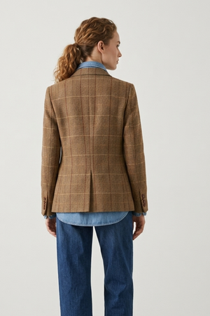 Americana Cuadros Camel