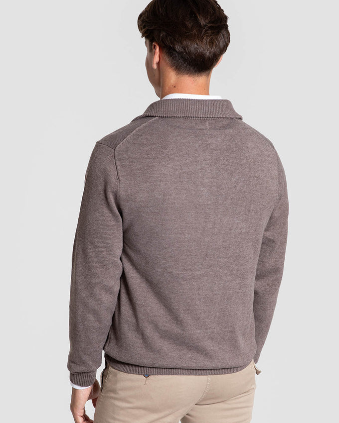 Jersey Cuello Alto Marrón