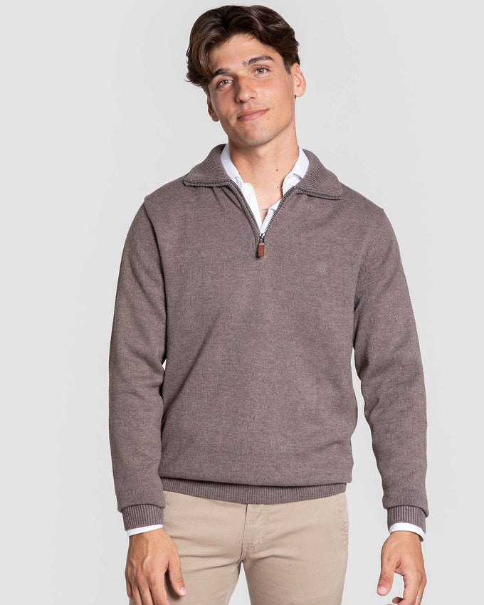 Jersey Cuello Alto Marrón