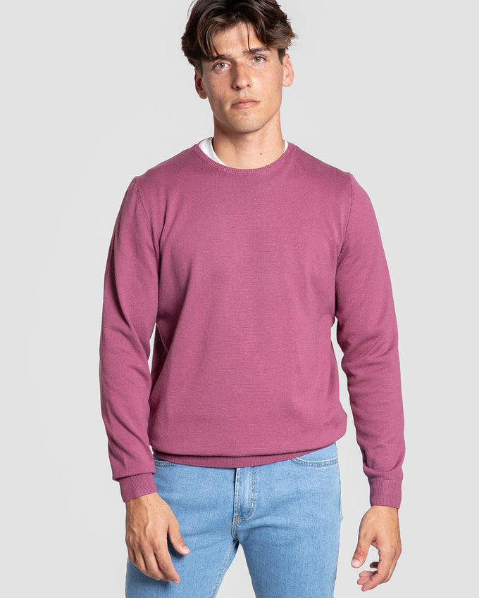 Jersey Crew Neck Buganvilla