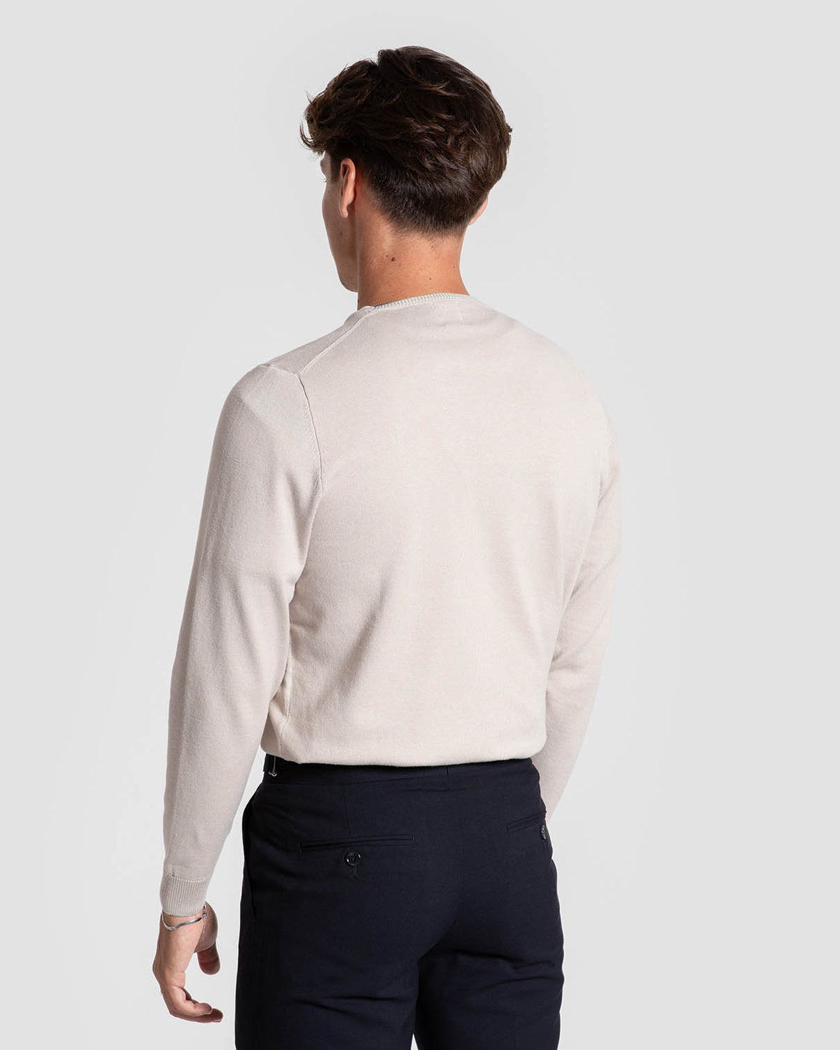 Jersey Crew Neck Hueso