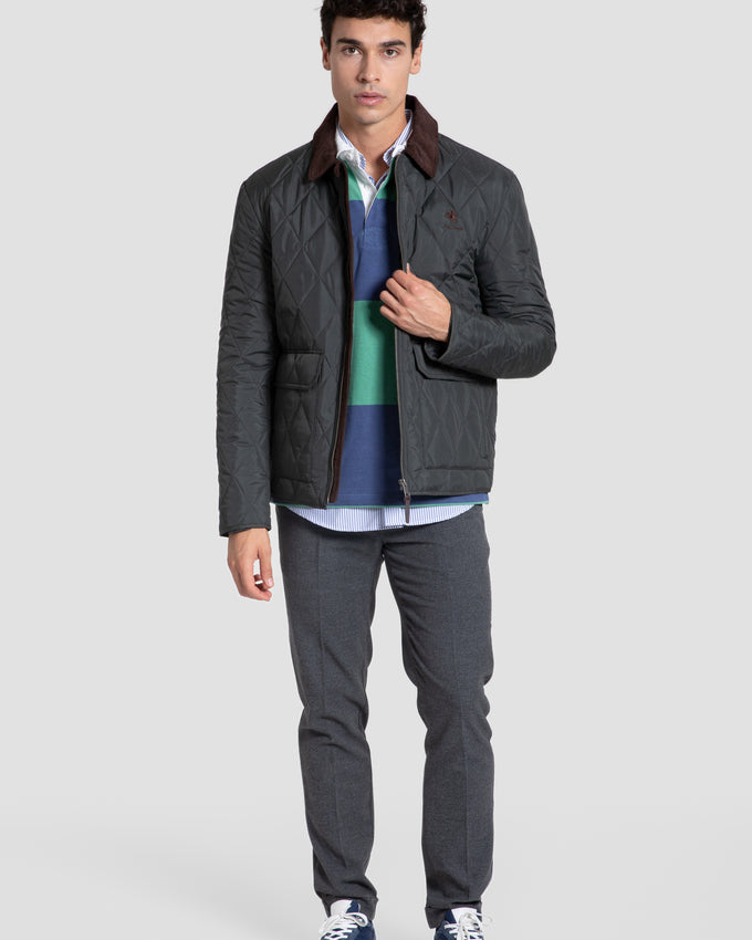 Parka Acolchada Cuello Pana