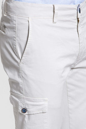 Chino Cargo Botón Hueso