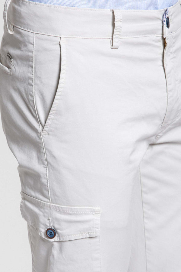 Chino Cargo Botón Hueso