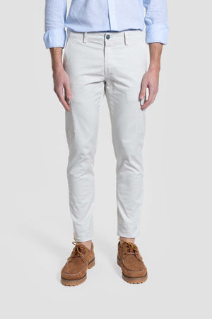 Chino Cargo Botón Hueso