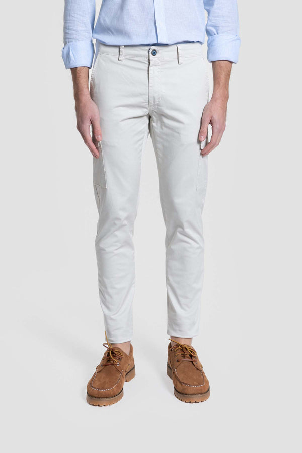 Chino Cargo Botón Hueso