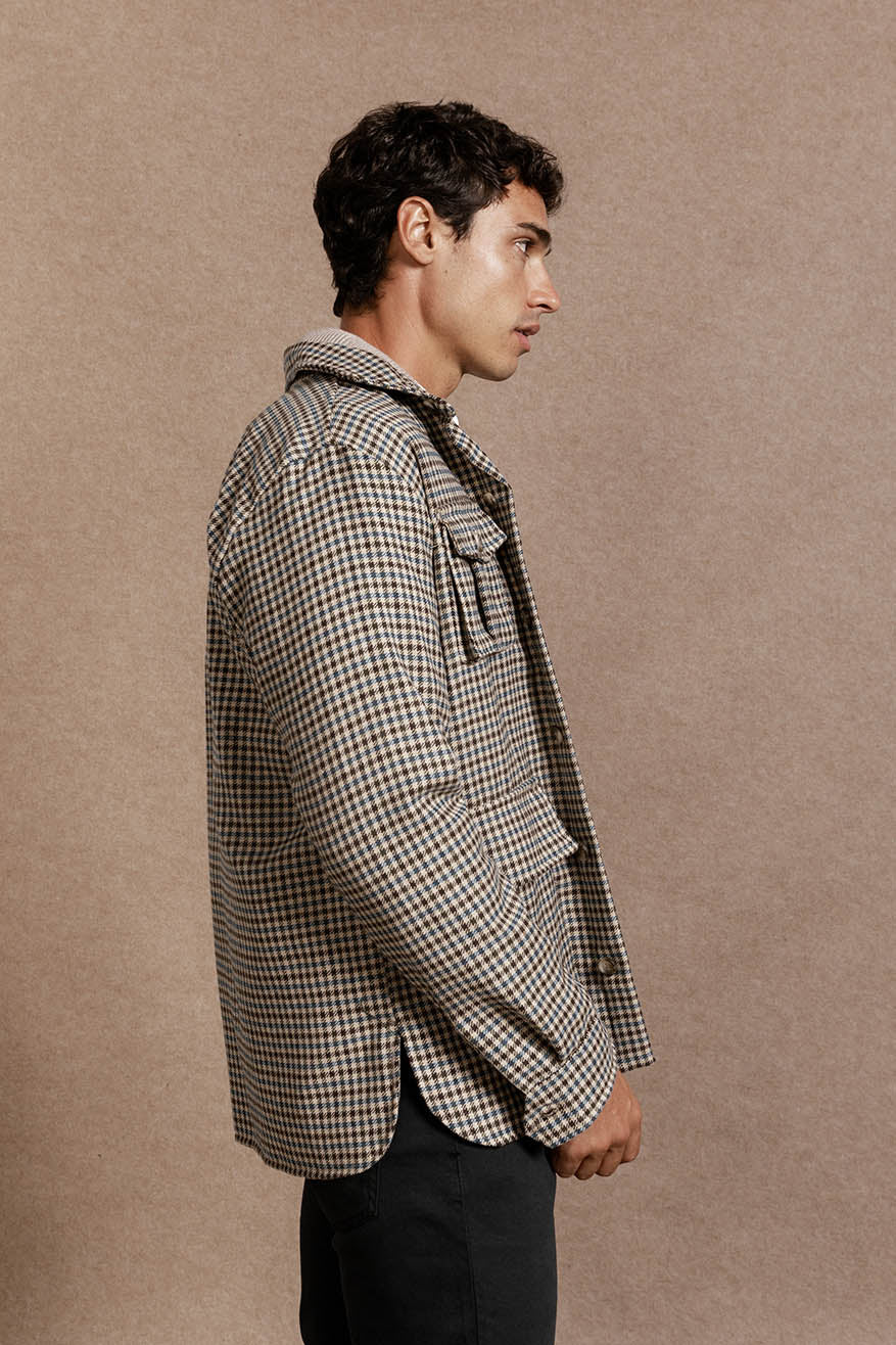 Men's Brown Plaid Overshirt