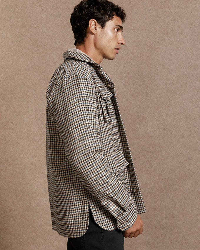 Sobrecamisa de Cuadros Marrón para Hombre