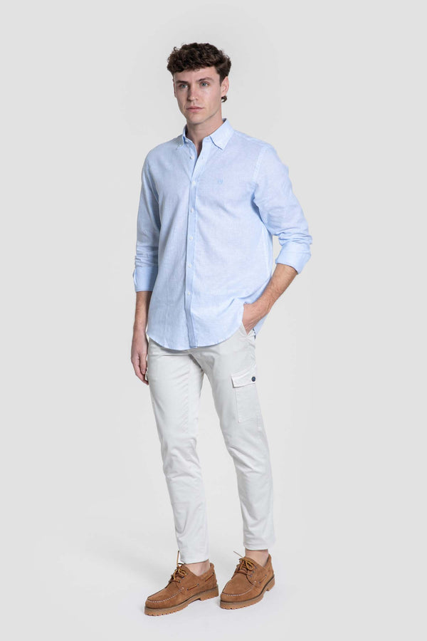 Chino Cargo Botón Hueso