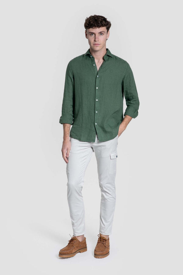 Camisa de Lino Kaki
