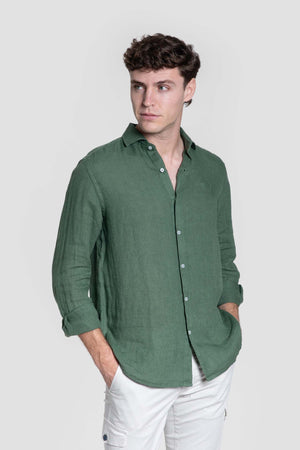 Camisa de Lino Kaki