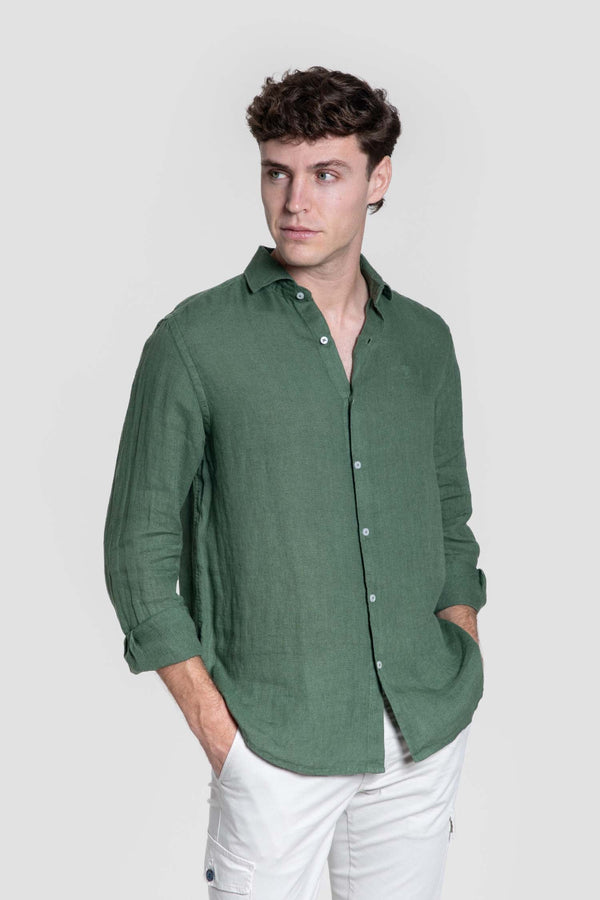 Camisa de Lino Kaki