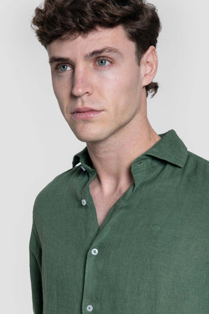 Camisa de Lino Kaki