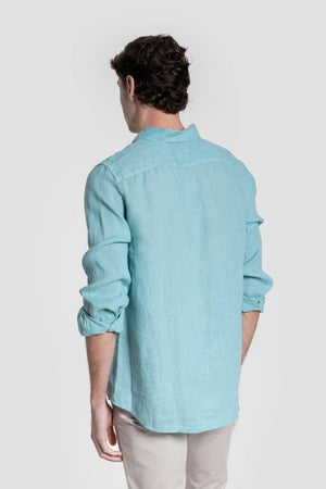 Camisa Lino Verde Agua