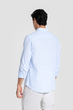 Polera Rayas Celeste