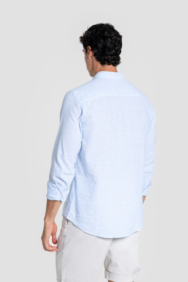 Polera Rayas Celeste