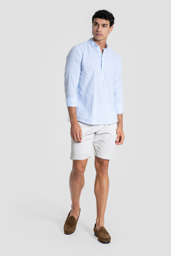 Polera Rayas Celeste