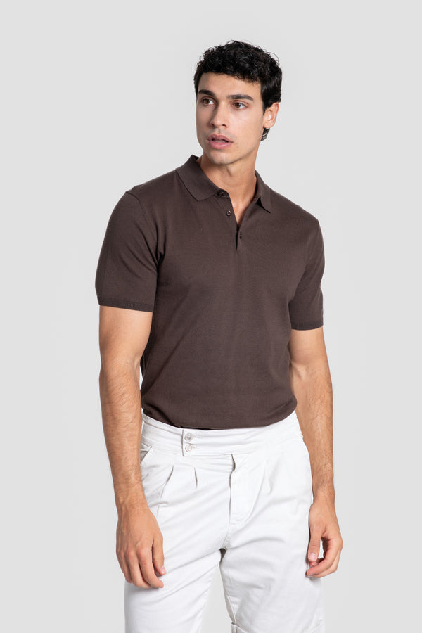 Polo Punto Marrón