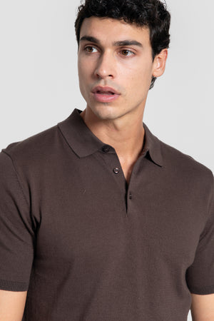 Polo Punto Marrón