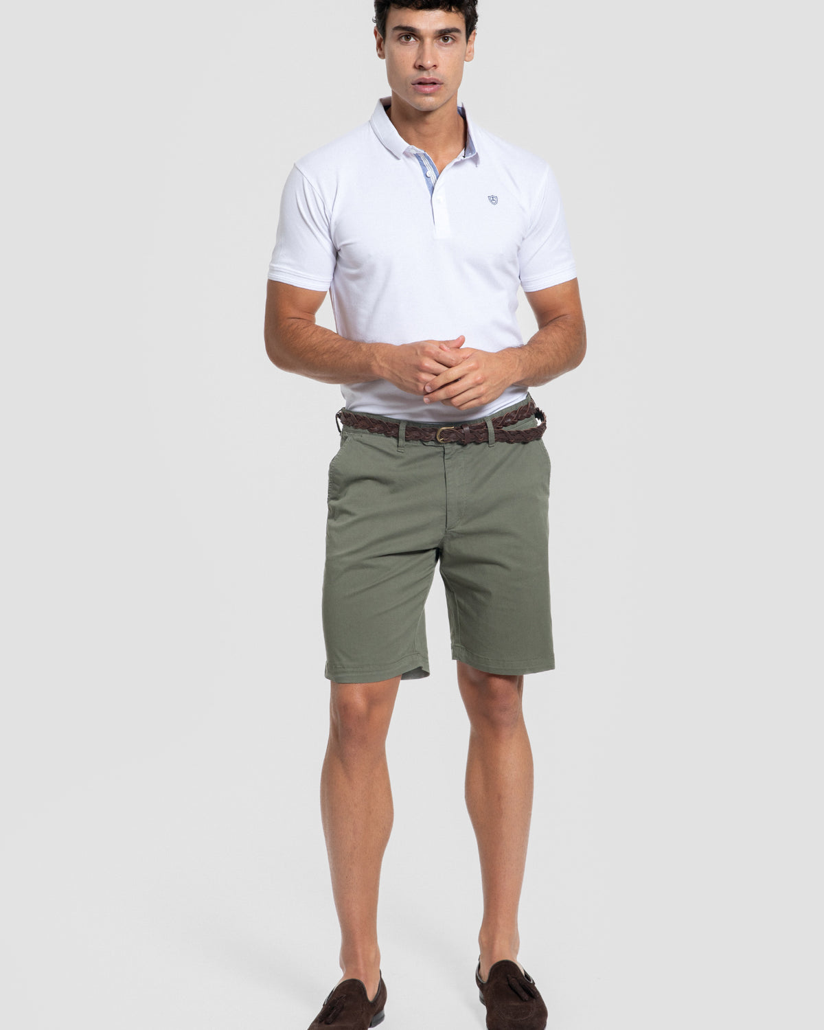Khaki Regular Bermuda Shorts