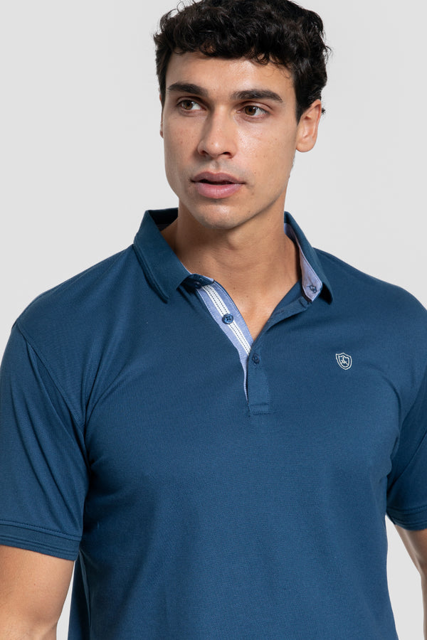 Polo Relieve Azul Noche