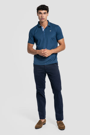 Polo Relieve Azul Noche