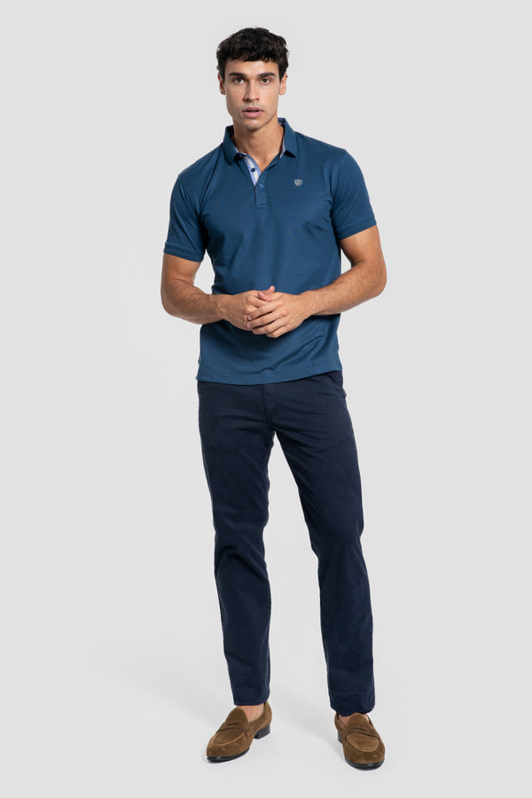 Polo Relieve Azul Noche