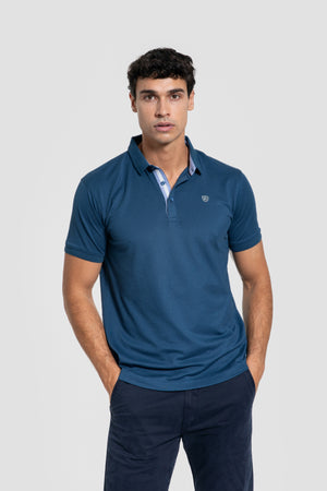 Polo Relieve Azul Noche
